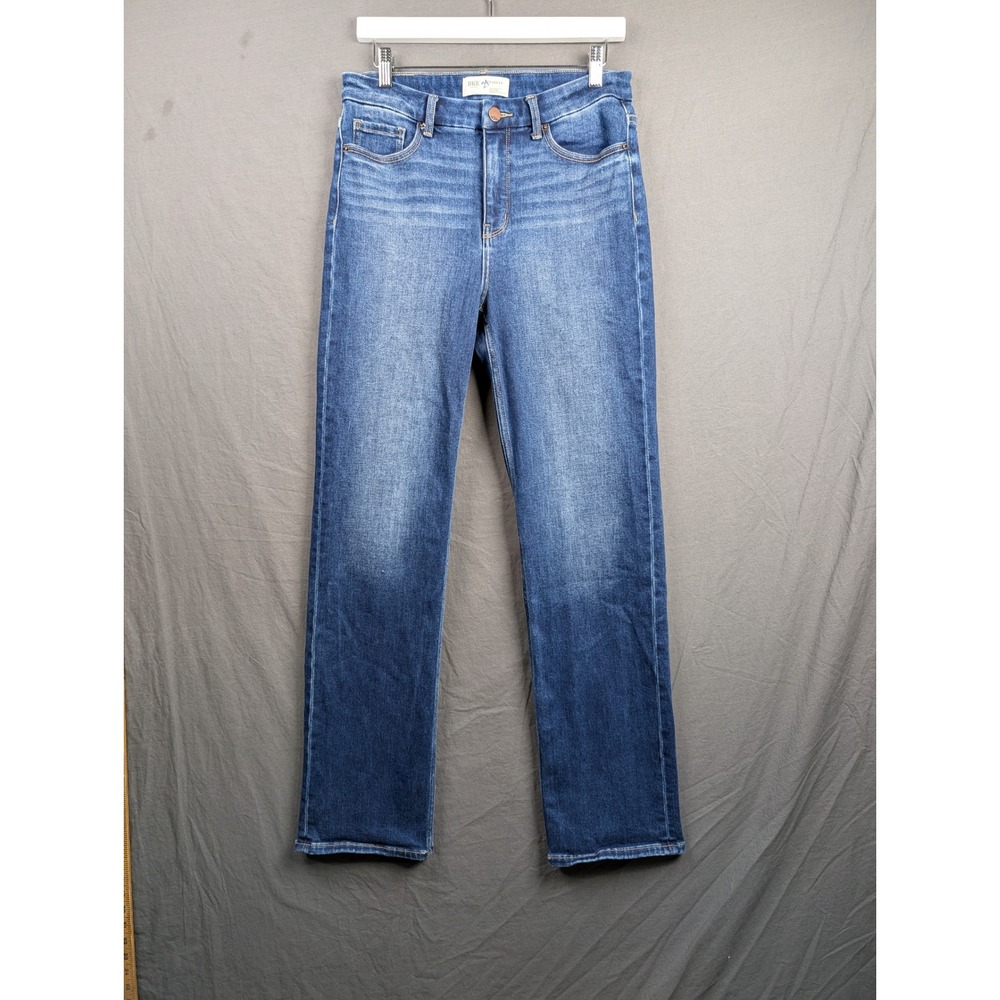 Forever 21 Premium Mid Rise Bootcut Cargo Jeans Blue Size 31 3650